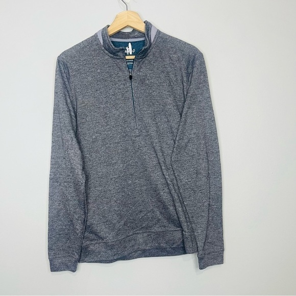 Johnnie-O Seal Gray Reflex Prep-Formance 1/4 Zip Pullover M - Picture 3 of 8